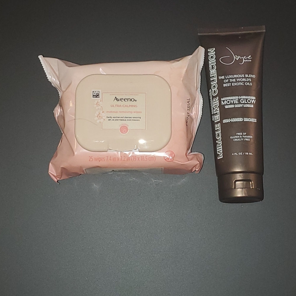 4 oz joyce giraud movie glow/ free make up wipes